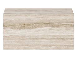 Mesa auxiliar de travertino – beige – Dove Wide
