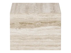 Mesa auxiliar de travertino – beige – Dove Wide