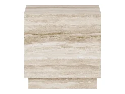 Mesa auxiliar de travertino – beige – Heron