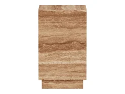 Mesa auxiliar de travertino – nogal – Heron Tall