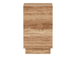 Mesa auxiliar de travertino – nogal – Heron Tall