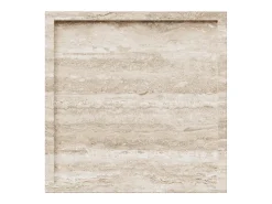 Mesa auxiliar de travertino – beige – Crow Low