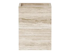 Mesa auxiliar de travertino – beige – Crow Low