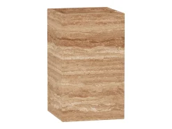 Mesa auxiliar de travertino – nogal – Crow Tall