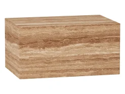 Mesa auxiliar de travertino – nogal – Dove Wide