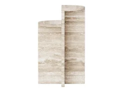 Mesa auxiliar de travertino – beige – Swan Tall