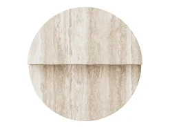 Mesa auxiliar de travertino – beige – Swan Tall