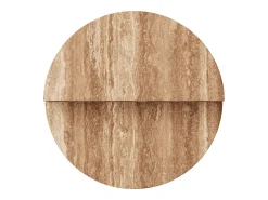 Mesa auxiliar de travertino – nogal – Swan