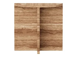 Mesa auxiliar de travertino – nogal – Swan