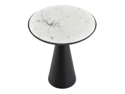 Mesa auxiliar en aluminio y mármol Marceau