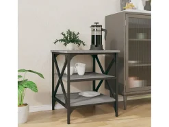 Mesa auxiliar madera contrachapada gris Sonoma 40x42x50 cm