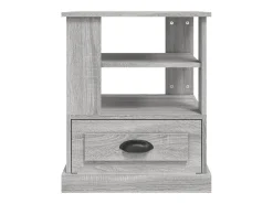 Mesa auxiliar madera contrachapada gris Sonoma 50x50x60 cm