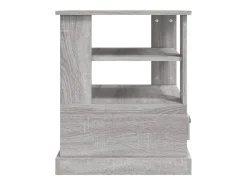Mesa auxiliar madera contrachapada gris Sonoma 50x50x60 cm