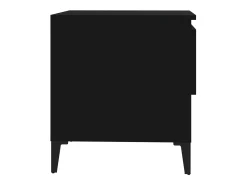 Mesa auxiliar madera contrachapada negro 50x46x50 cm