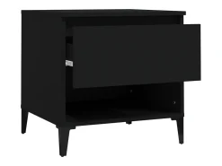 Mesa auxiliar madera contrachapada negro 50x46x50 cm