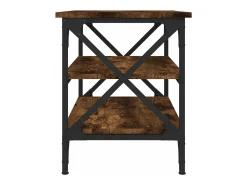 Mesa auxiliar madera contrachapada roble ahumado 55x38x45 cm