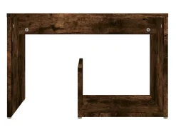 Mesa auxiliar madera contrachapada roble ahumado 59x36x38 cm
