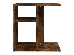 Mesa auxiliar madera contrachapada roble ahumado 50x30x50 cm