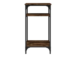 Mesa auxiliar madera contrachapada roble ahumado 40x30x75 cm