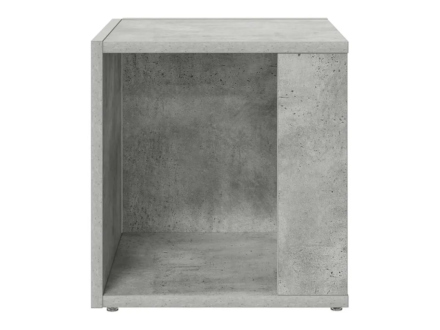 Mesa auxiliar madera contrachapada gris hormigón 33x33x34,5 cm
