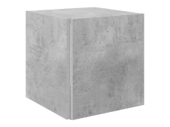Mesa auxiliar madera contrachapada gris hormigón 33x33x34,5 cm