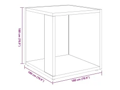 Mesa auxiliar madera contrachapada gris hormigón 33x33x34,5 cm