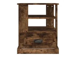 Mesa auxiliar madera contrachapada roble ahumado 50x50x60 cm