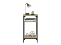 Mesa auxiliar madera contrachapada roble Sonoma 40x30x75 cm