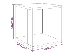 Mesa auxiliar madera contrachapada gris Sonoma 33x33x34,5 cm