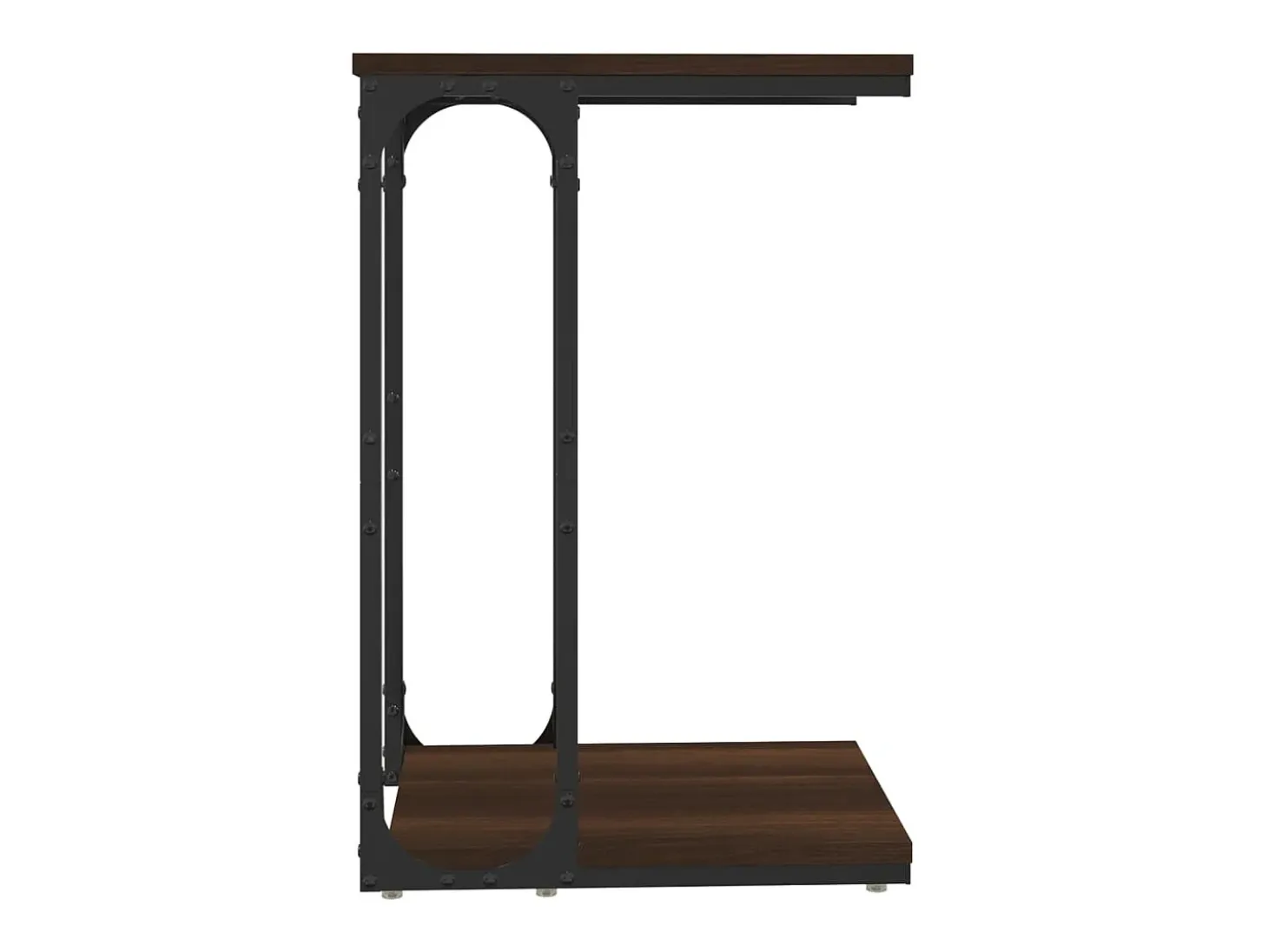 Mesa auxiliar madera contrachapada marrón roble 40x30x60 cm