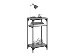 Mesa auxiliar madera contrachapada gris Sonoma 40x30x75 cm