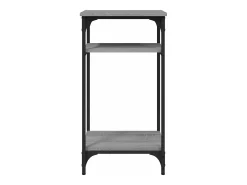 Mesa auxiliar madera contrachapada gris Sonoma 40x30x75 cm