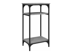 Mesa auxiliar madera contrachapada gris Sonoma 40x30x75 cm