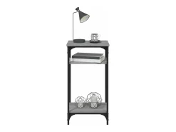 Mesa auxiliar madera contrachapada gris Sonoma 40x30x75 cm