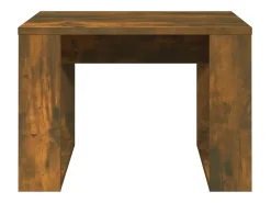 Mesa auxiliar madera contrachapada roble ahumado 50x50x35 cm
