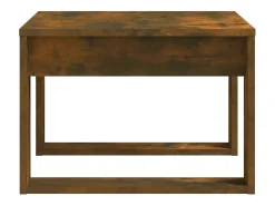 Mesa auxiliar madera contrachapada roble ahumado 50x50x35 cm