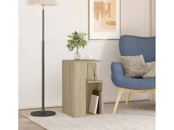 Mesa auxiliar madera de ingeniería roble Sonoma 35x35x60 cm