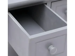 Mesa auxiliar madera de Paulownia gris 40x40x40 cm
