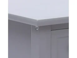 Mesa auxiliar madera de Paulownia gris 40x40x40 cm