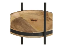 Mesa auxiliar madera maciza de mango Ø55x83 cm