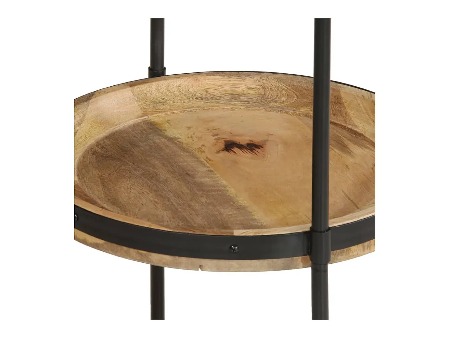 Mesa auxiliar madera maciza de mango Ø55x83 cm