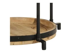 Mesa auxiliar madera maciza de mango Ø55x83 cm