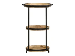 Mesa auxiliar madera maciza de mango Ø55x83 cm