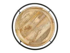 Mesa auxiliar madera maciza de mango Ø55x83 cm