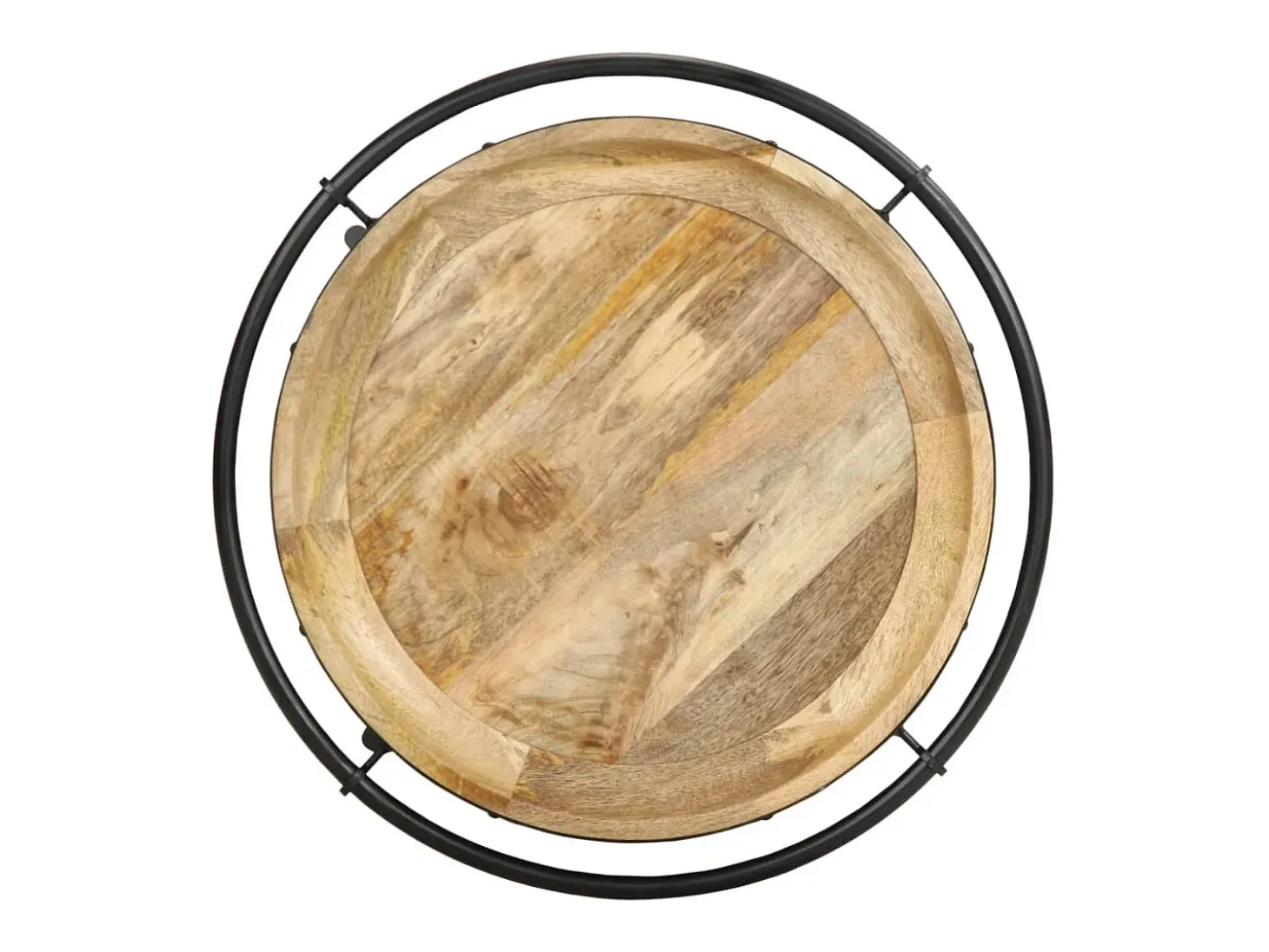 Mesa auxiliar madera maciza de mango Ø55x83 cm