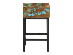 Mesa auxiliar madera maciza reciclada 40x30x51 cm