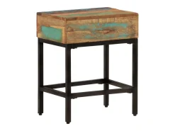 Mesa auxiliar madera maciza reciclada 40x30x51 cm