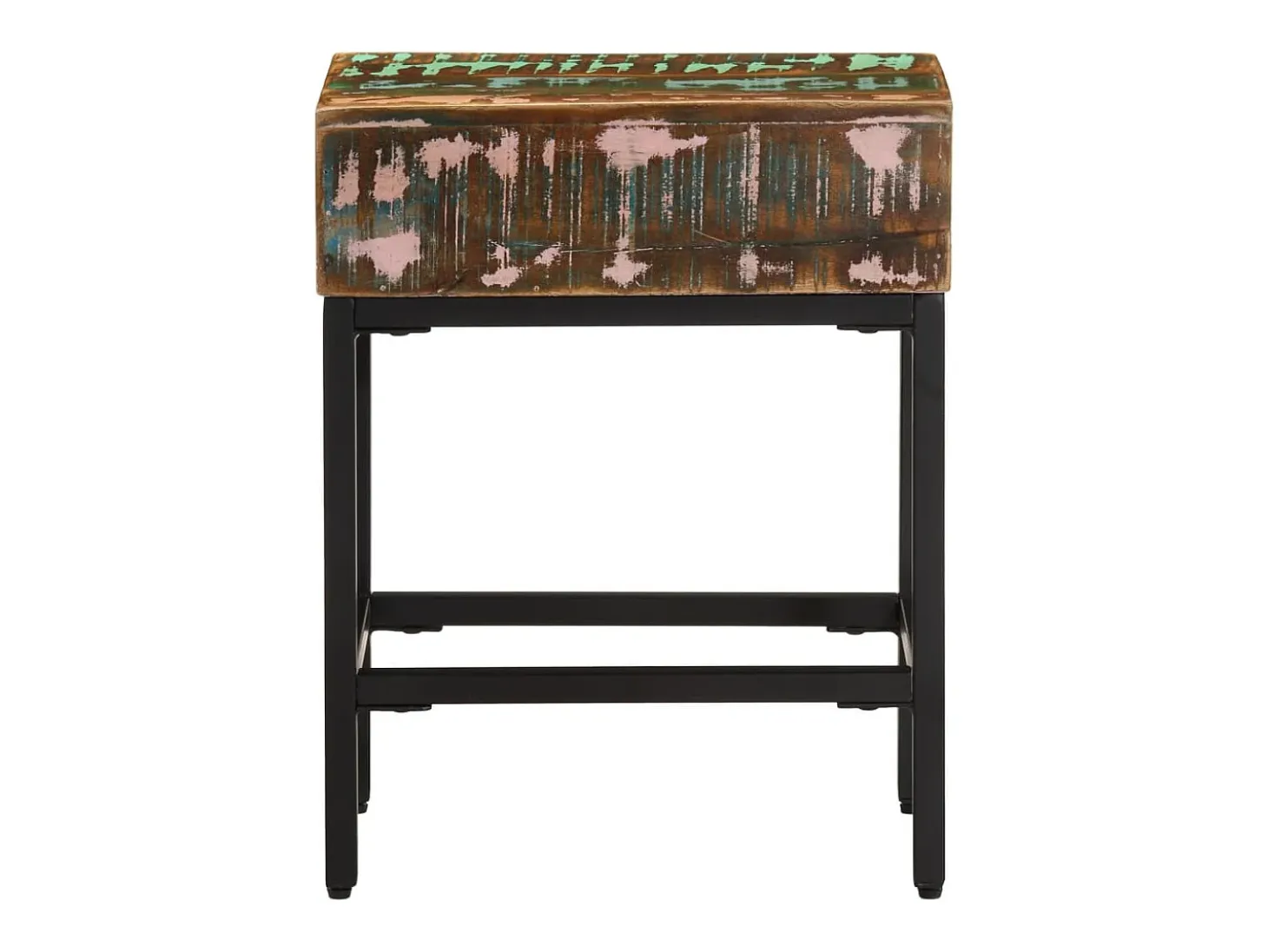 Mesa auxiliar madera maciza reciclada 40x30x51 cm