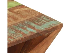 Mesa auxiliar madera maciza reciclada 35x35x55 cm