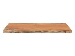 Mesa auxiliar madera maciza acacia borde natural 60x40x2,5 cm